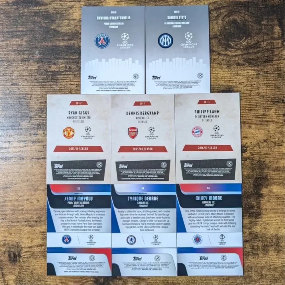 2025-26 Topps Chrome UEFA Insert Lot 8 Last Dance Silenced Future Stars Giggs